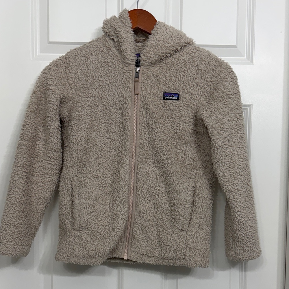 Patagonia Tan Fleece Zip-Up Jacket